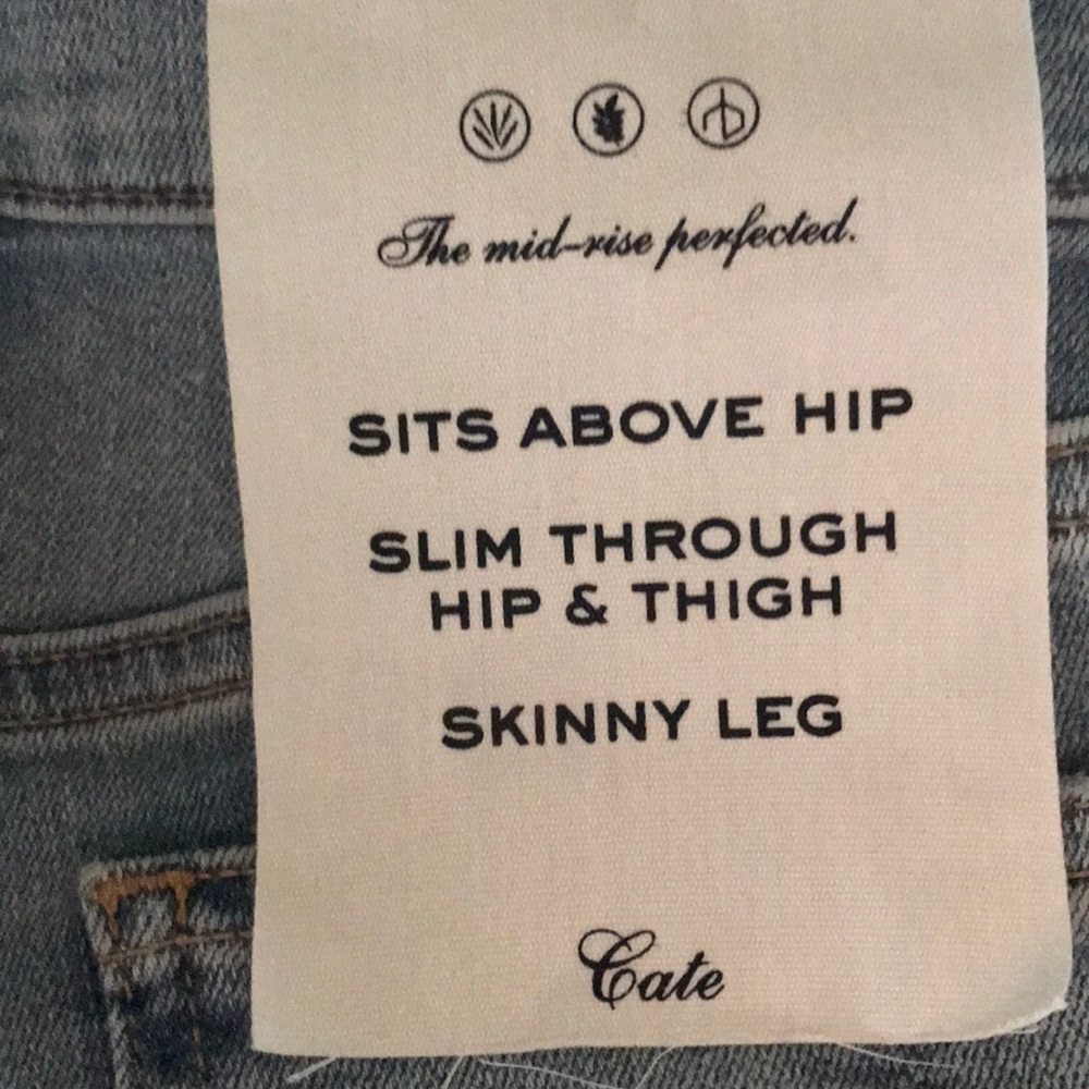 RAG AND BONE mid rise skinny jeans
